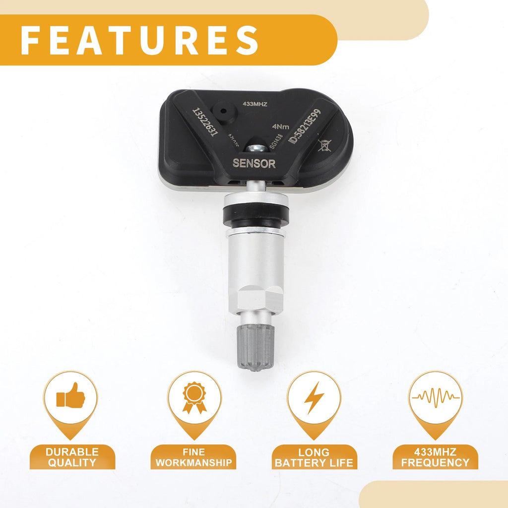 Tire Pressure Sensor 13522631 for Chevrolet Express 2500 (2013–2019) 433MHz