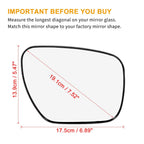 Heated Right Side Mirror Glass with Backing for Mazda 5 CX-7 CX-9 (2006–2019)