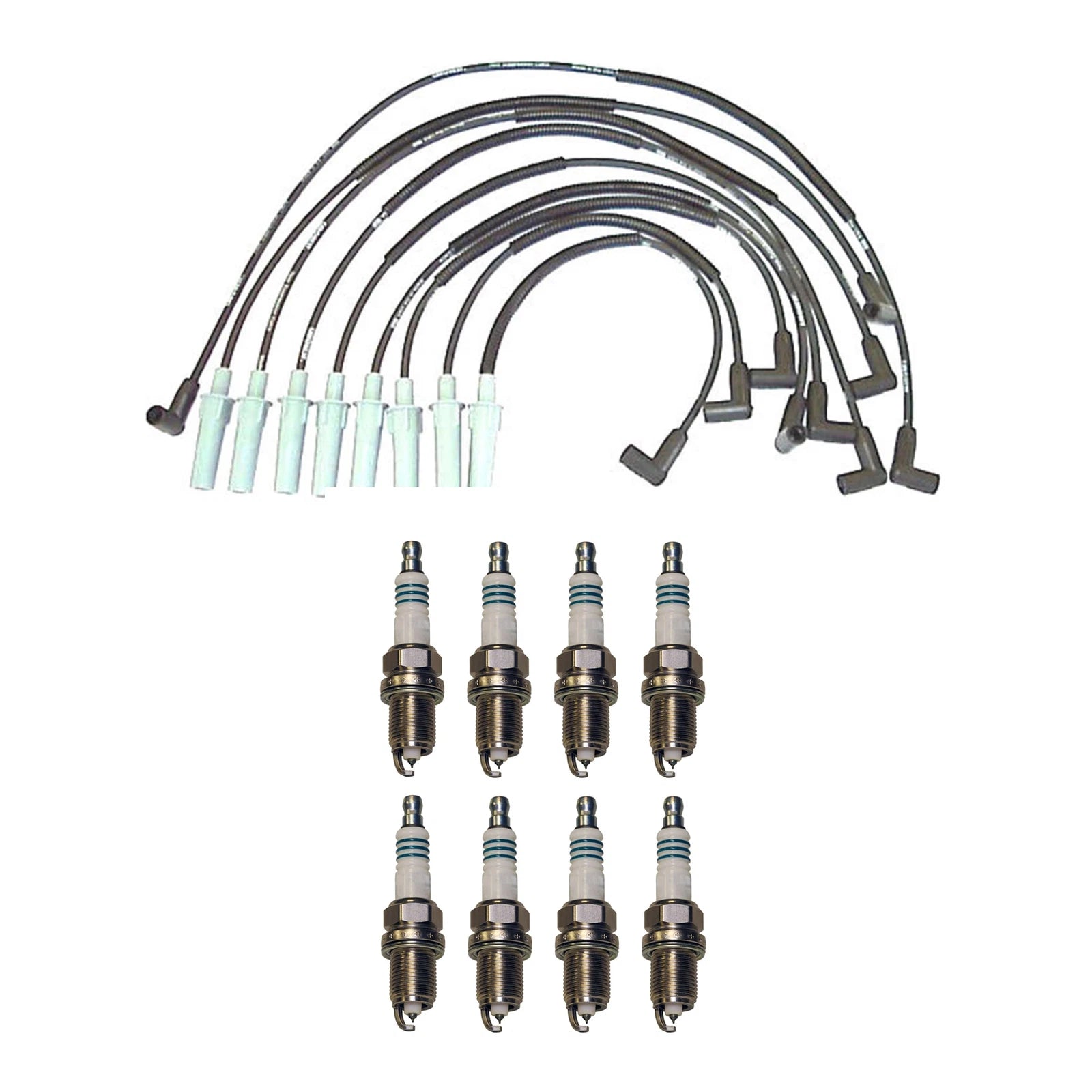 Denso Wire Set & 8 IridiumPower Spark Plugs for Dodge 5.2L 5.9L V8 (1994–2003)