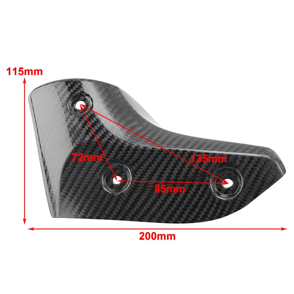 Carbon Fiber Exhaust Link Pipe Heat Shield for Yamaha Tmax 530 560 (2017–2023)