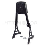 Black Skull Backrest Sissy Bar with Leather Pad for Harley Sportster (1200-883)