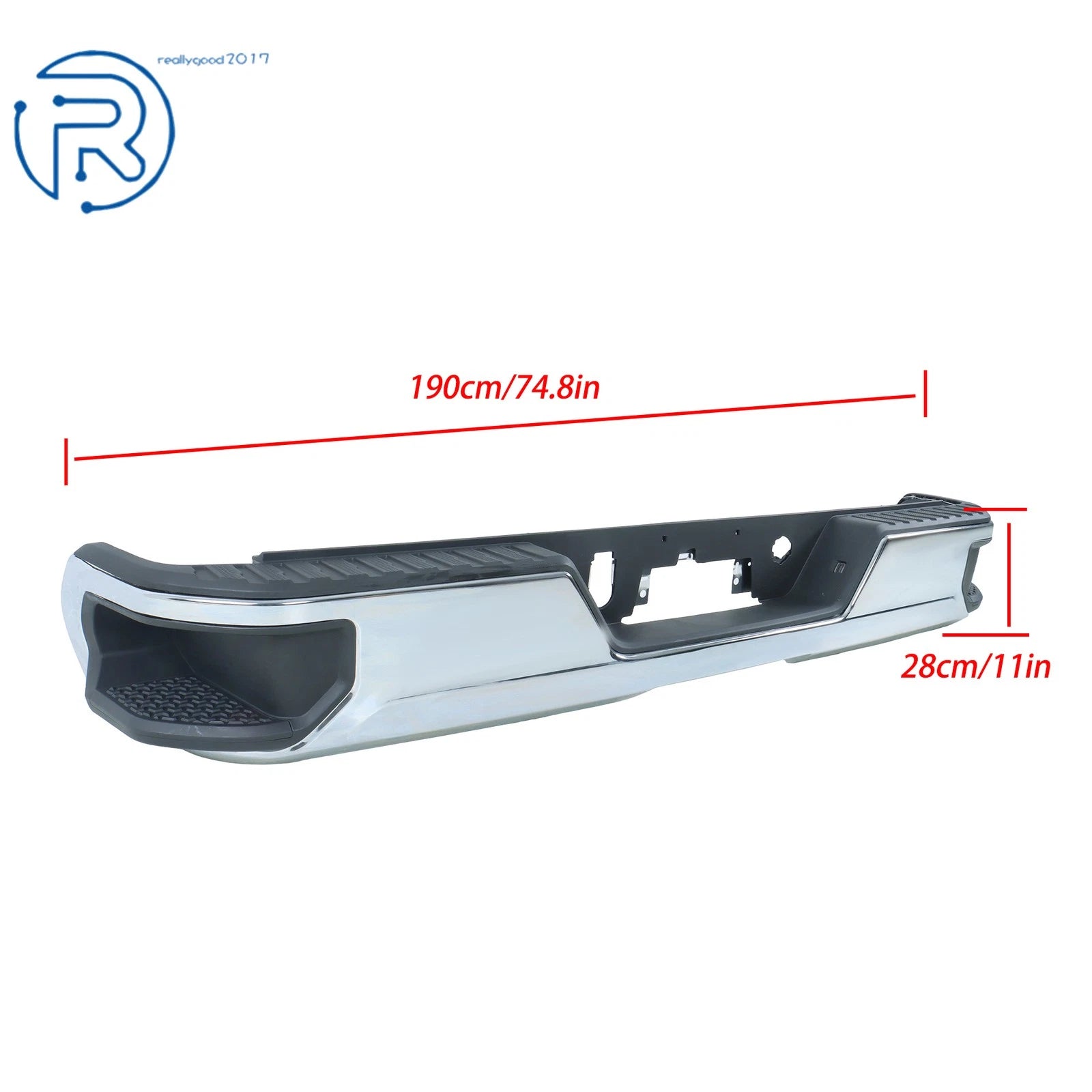 Rear Bumper Assembly Steel Chrome for Silverado Sierra 2500 3500 (2020-2025)
