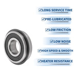 6203NR2RS Deep Groove Ball Bearing for Scooter Skateboard Wheel (1 Pc)