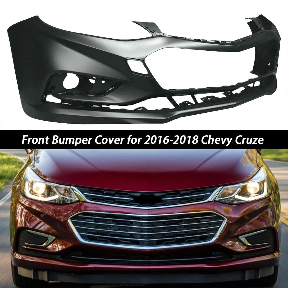Front Bumper for Chevy Cruze (2016–2018) w/o Park Assist Plastic