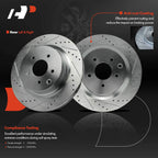 Rear Drilled Brake Rotors for Nissan 350Z, Infiniti G35 (2003–2008)