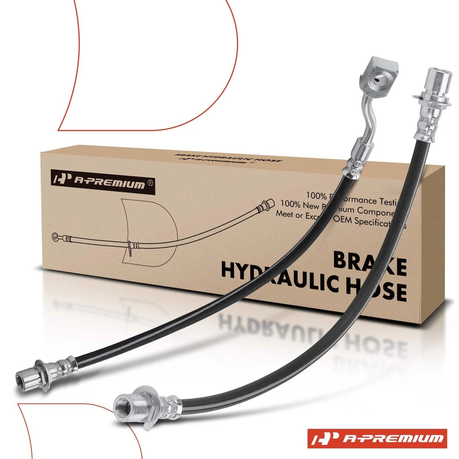 2X Rear Left Brake Hydraulic Hose for Chevy Suburban 2500 (2008–2013)