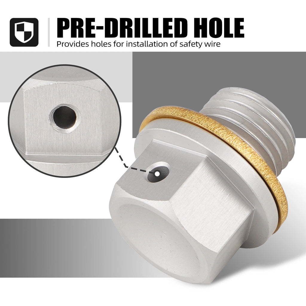 Magnetic Oil Drain Bolt Plug M12 for Suzuki DRZ250 (2001–2007), RMZ250 (2007–2023)