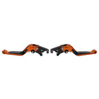 CNC Orange Extendable Brake Clutch Levers for Triumph Street Twin Thruxton (2016–2023)