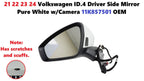 Driver Side Mirror for Volkswagen ID.4 (2021–2024) Pure White w/Camera 11K857501