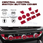 Red Aluminum Center Console Dashboard Switch Cover Trim for Honda Accord (2018-2022)