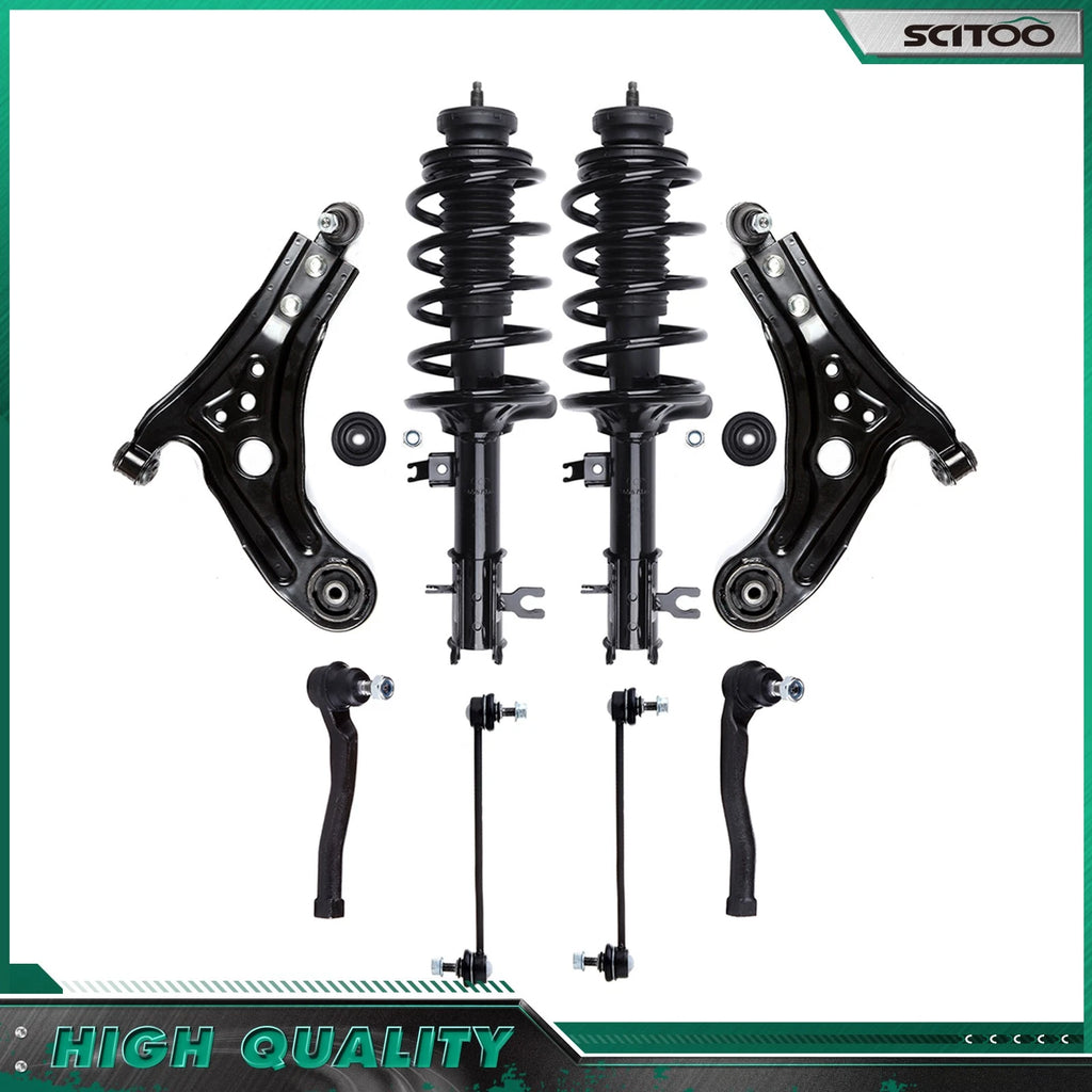 Set of 4 Front Struts Lower Control Arms Sway Bar Kit for Chevy Aveo/Aveo5/Pontiac G3 (2004–2011)