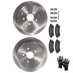 Rear Brake Rotors and Pads Kit for Toyota Highlander (2014–2019), Sienna (2011–2020)