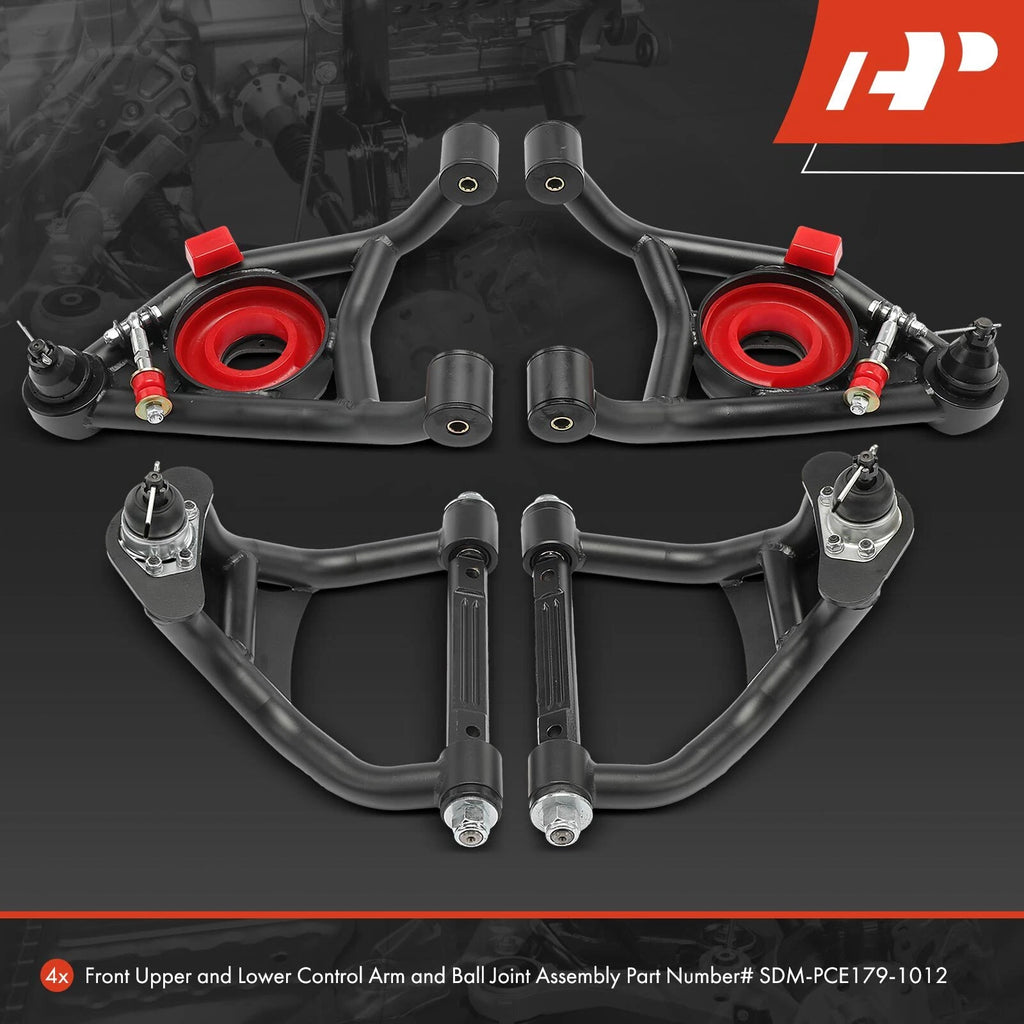 4x Front Upper & Lower Control Arm for Chevrolet Malibu & Olds (1964-1967)