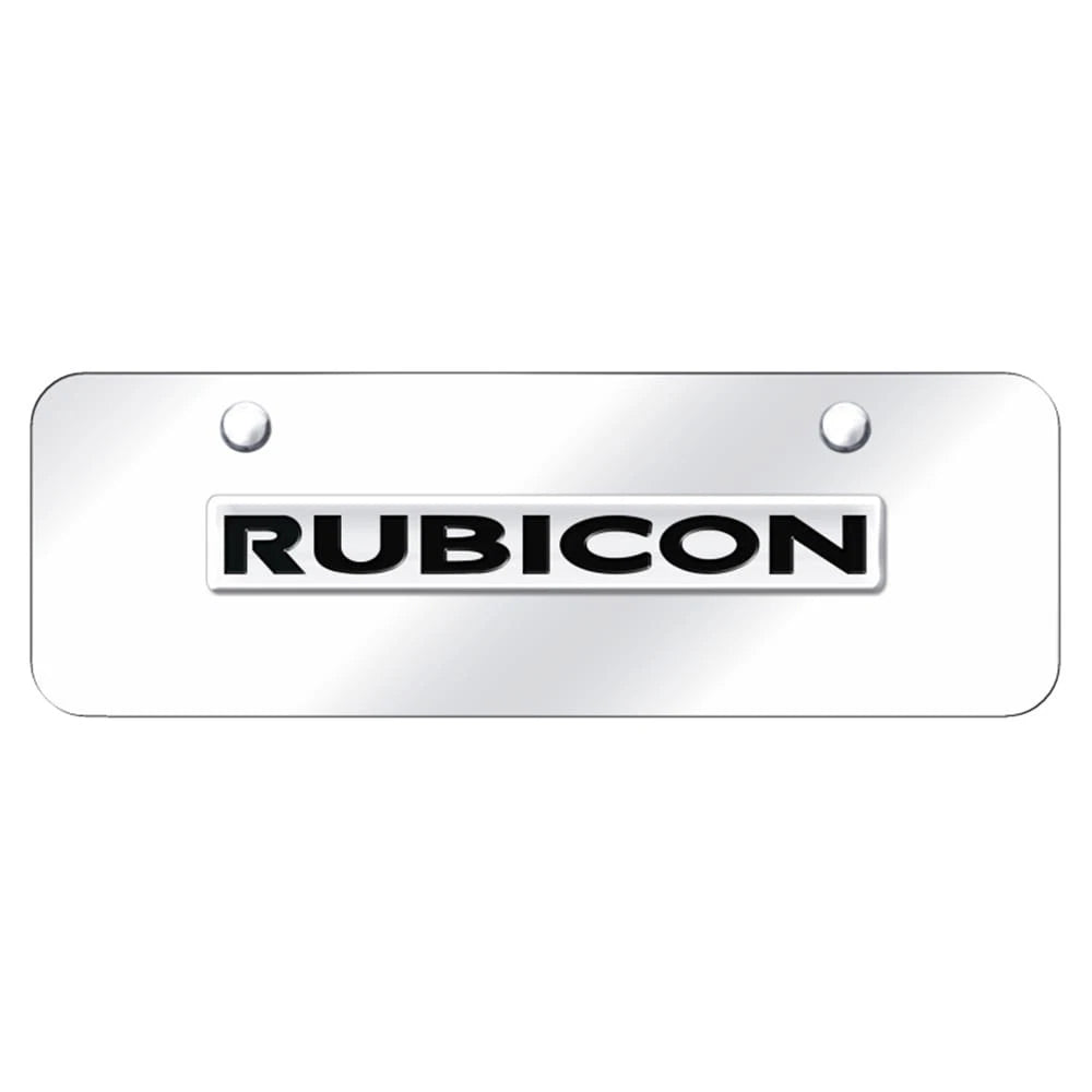 Chrome on Chrome Mini License Plate - Officially Licensed for Jeep Rubicon