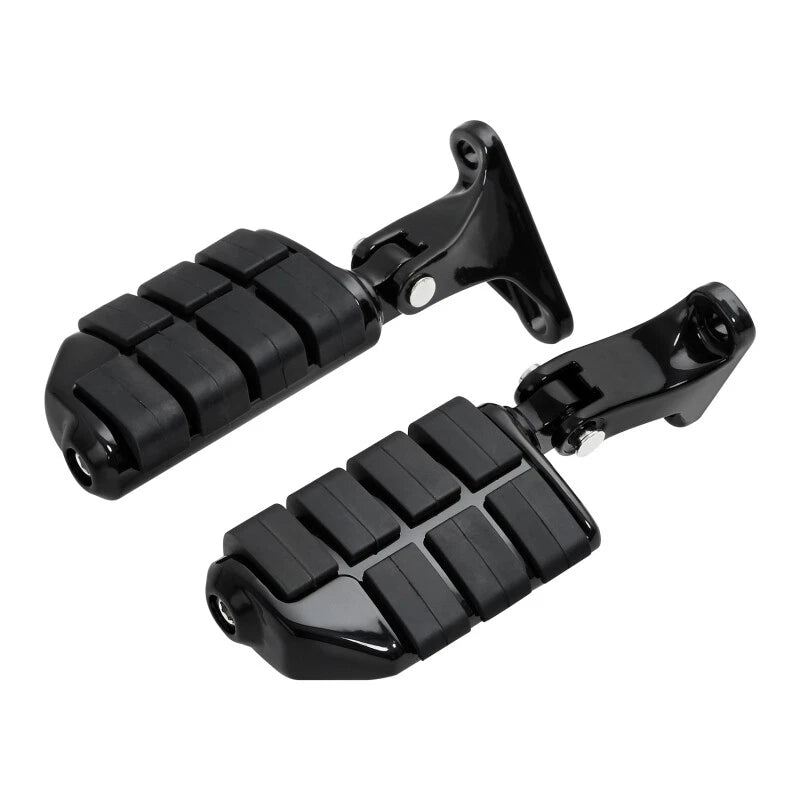 Black Rear Passenger Foot Pegs for Harley Touring Glide (1993–2024)