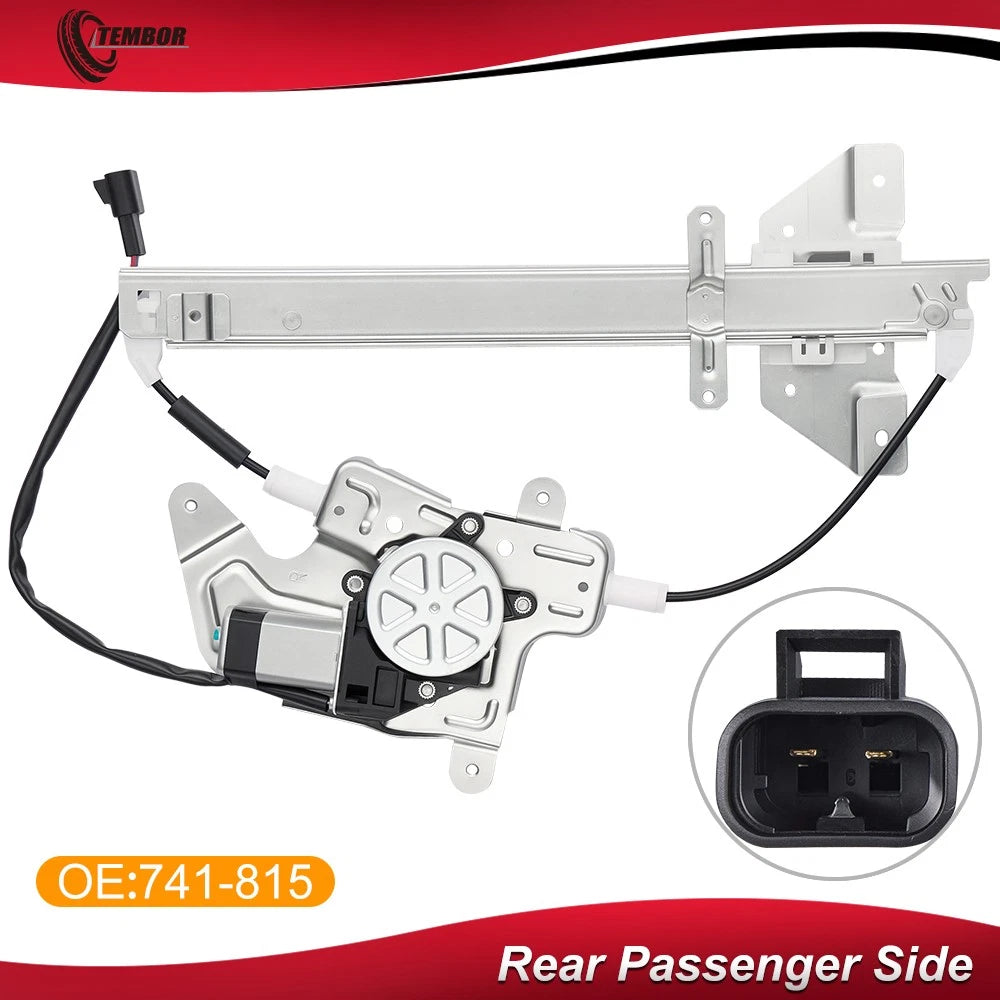 Rear Right Window Regulator with Motor for Pontiac Grand Am, Oldsmobile Alero (1999–2005)