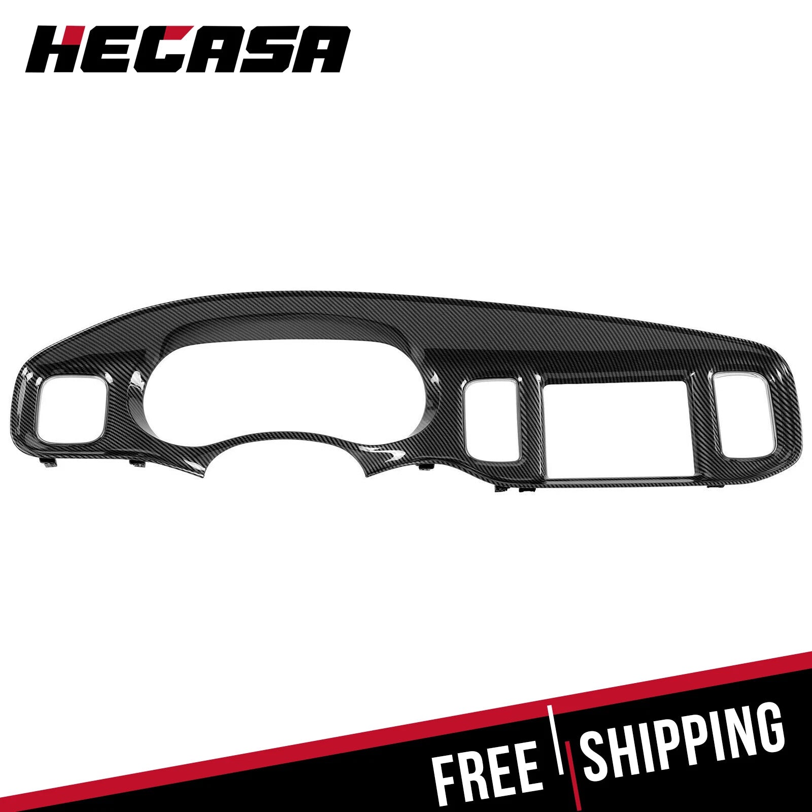 Instrument Dash Panel Cluster Bezel for Dodge Charger (2011–2014) Carbon Fiber Style