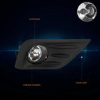 Clear Lens Fog Lights with Switch & Black Bezel for Nissan Altima (2016–2018)