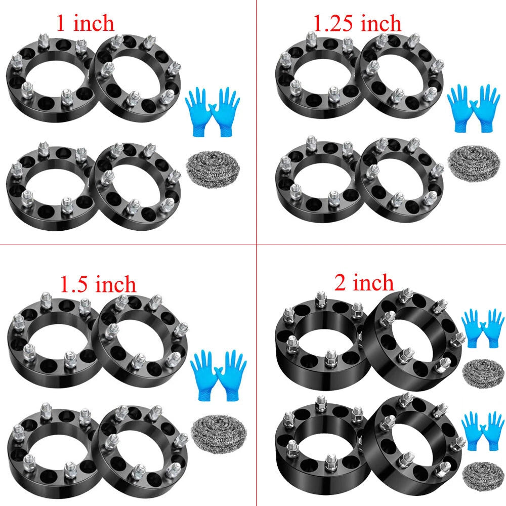 Set of 4 Wheel Spacers 6x5.5 for Chevy Silverado 1500, Suburban, GMC Sierra