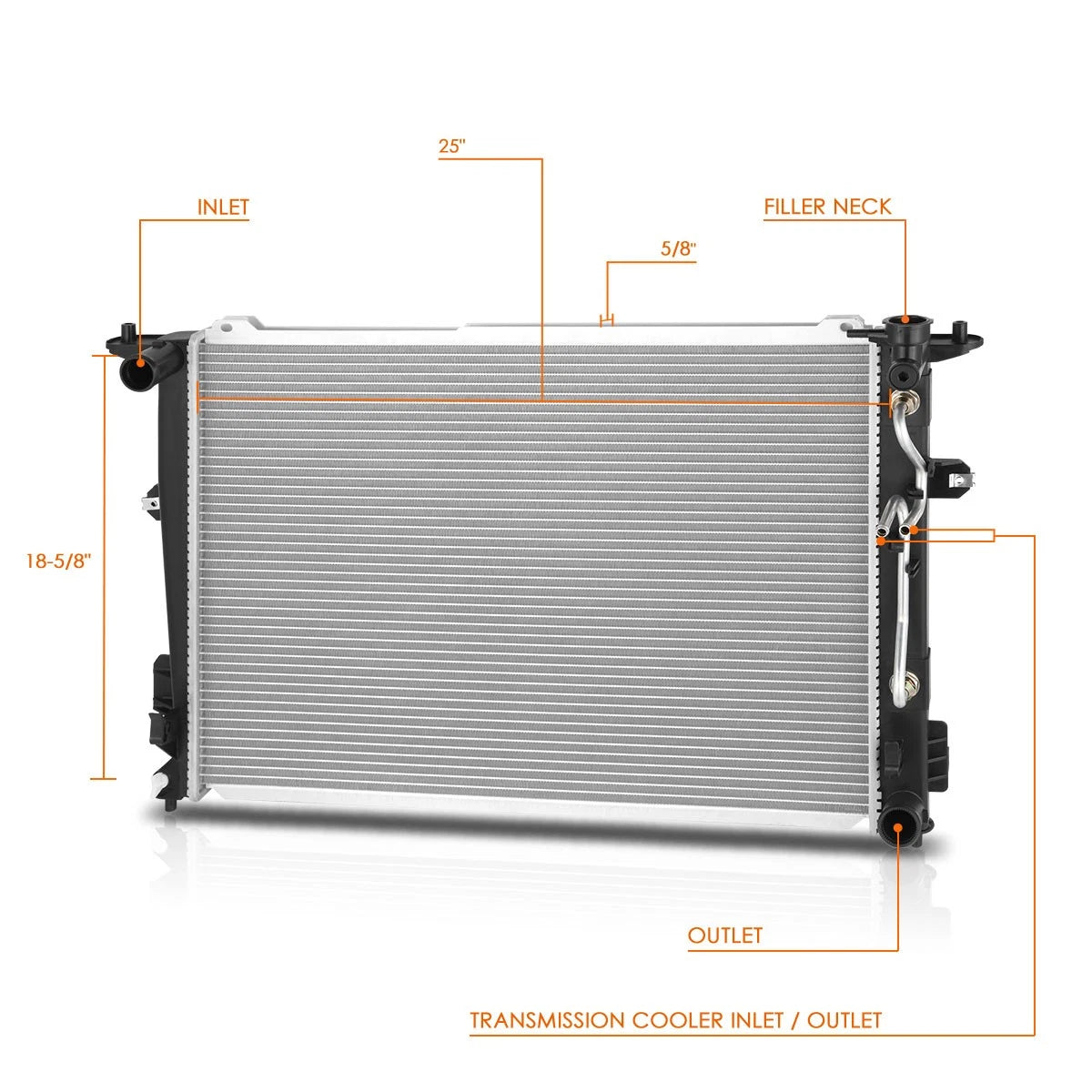 OE Style Aluminum Core Cooling Radiator DPI-13388 for Genesis Coupe 3.8 (2010–2014)