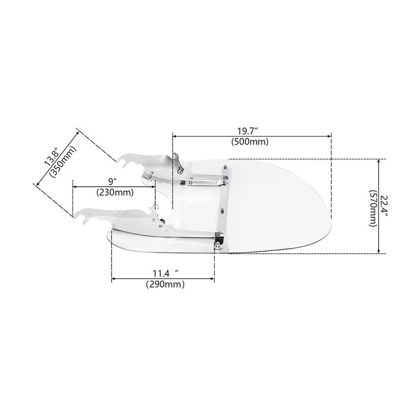 Windshield Mount Bracket for Harley Softail Fatboy (2000–2017)