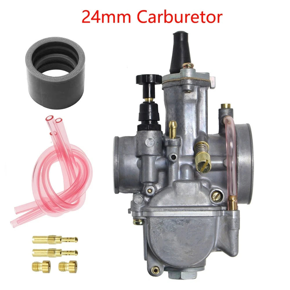 24mm Carburetor with Power Jet for PWK24 (90–125cc 2/4 Stroke)
