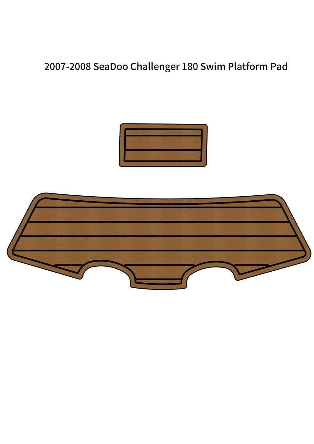 Swim Platform Pad for SeaDoo Challenger 180 (2007–2008) EVA Foam Teak Flooring