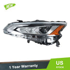 LED Headlight Assembly for Nissan Altima (2019–2020) - Driver Left Side, Chrome