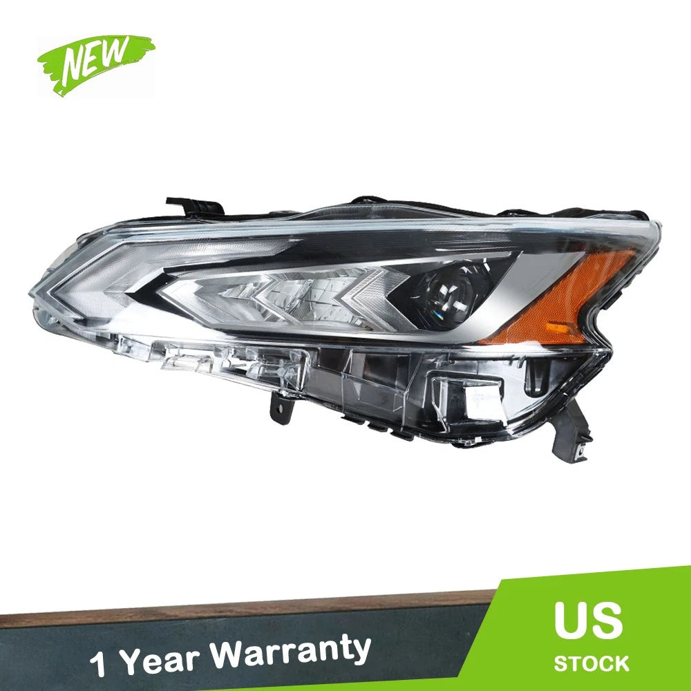 LED Headlight Assembly for Nissan Altima (2019–2020) - Driver Left Side, Chrome