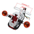 Chrome Metal Cross Tail Light Brake Light Turn Signal for Harley Big Twin