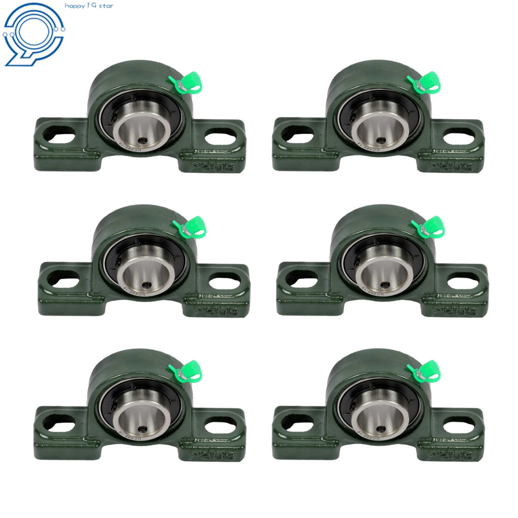 Set of 6 Pillow Block Bearings for UCP205-16 (1" Bore)