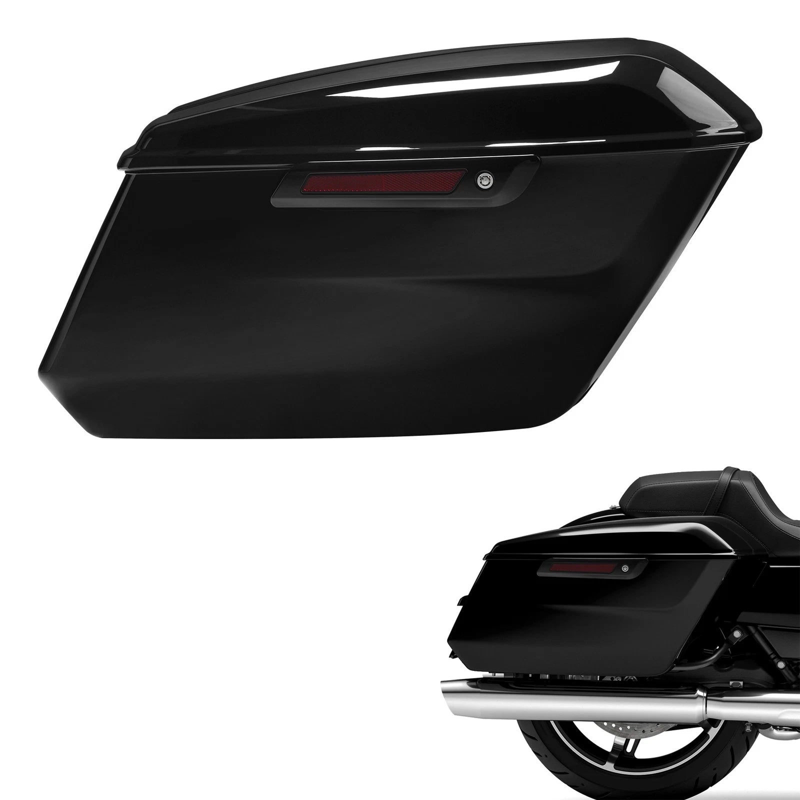 Hard Saddlebags for Harley Touring Road Glide (2023–2025) Vivid Black