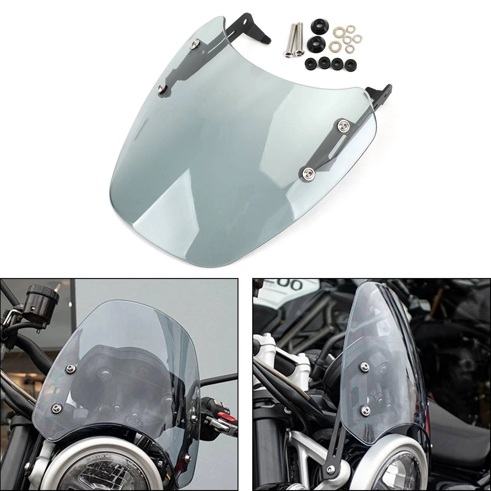 Motorcycle Windshield for Triumph Scrambler 1200 (2019–2022) Gray