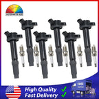 Set of 6 Ignition Coils & Spark Plugs for Ford Fusion Escape 2.5/3.0L V6 UF486 DG514