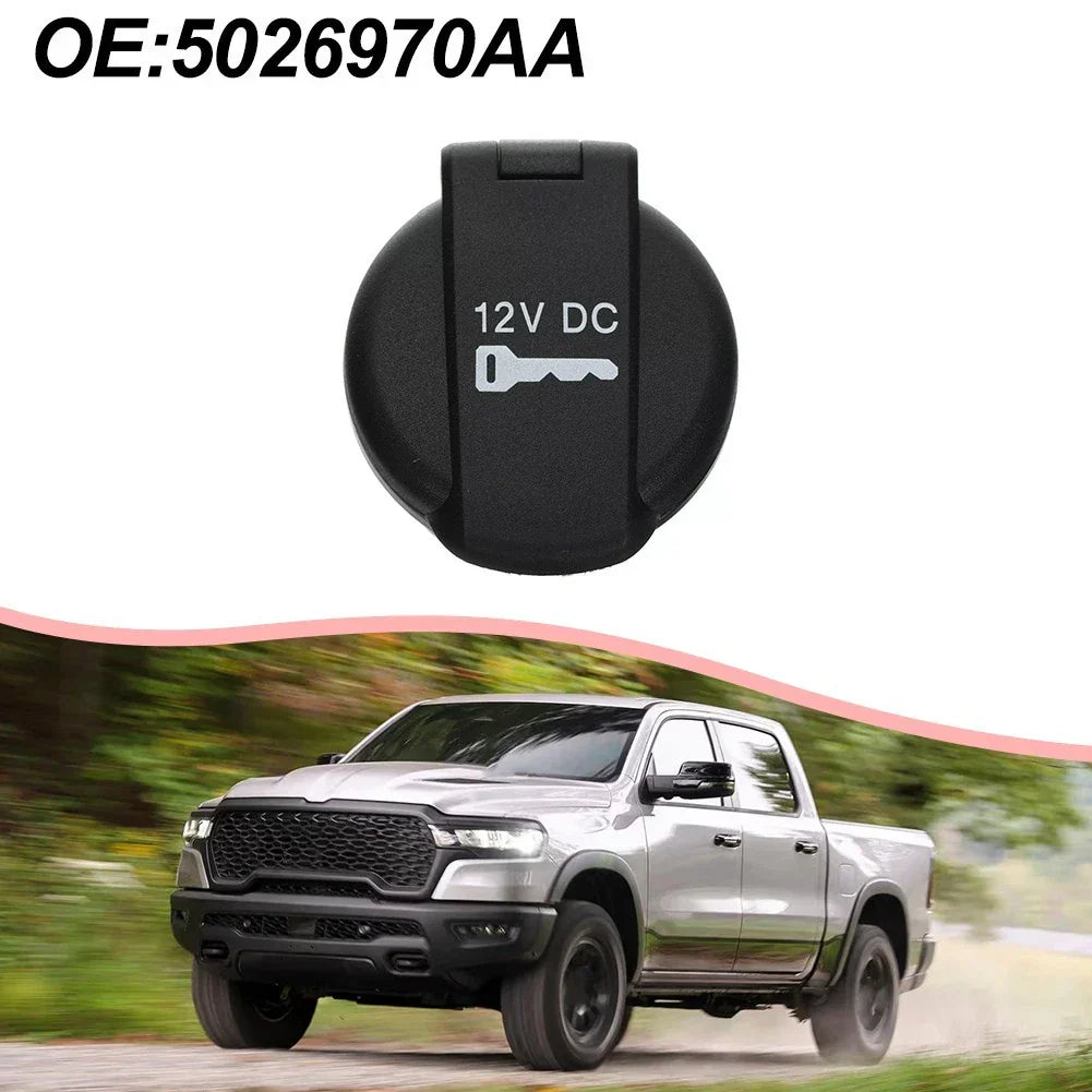 Custom Fit Black Plastic Power Outlet Cap Covers for Vehicle Interiors