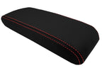 Carbon Fiber Console Armrest Cover for Honda Accord (1994–1997) Black Red Stitch