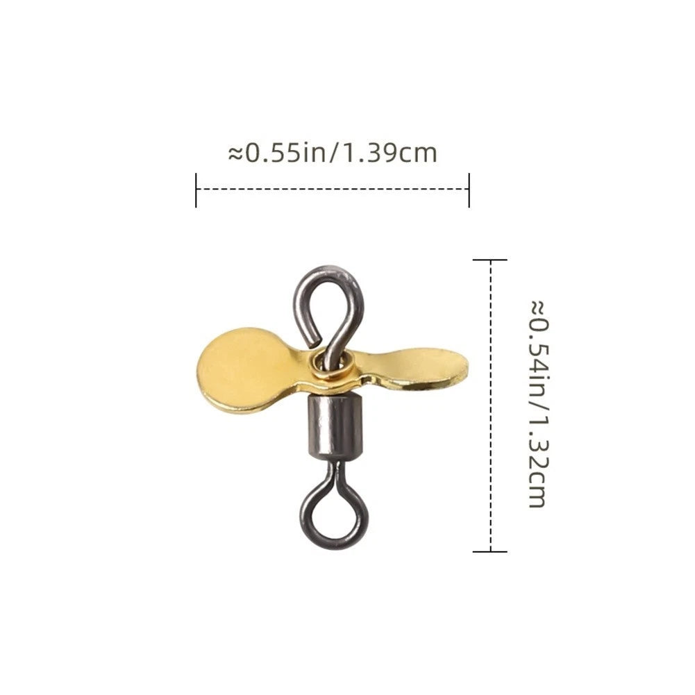 1020pcs Metal Propeller Turbo Spinner for DIY Fishing Lure
