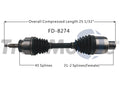 CV Axle Shaft for Ford F-150 SVT Raptor (2010–2014) SurTrack FD-8274