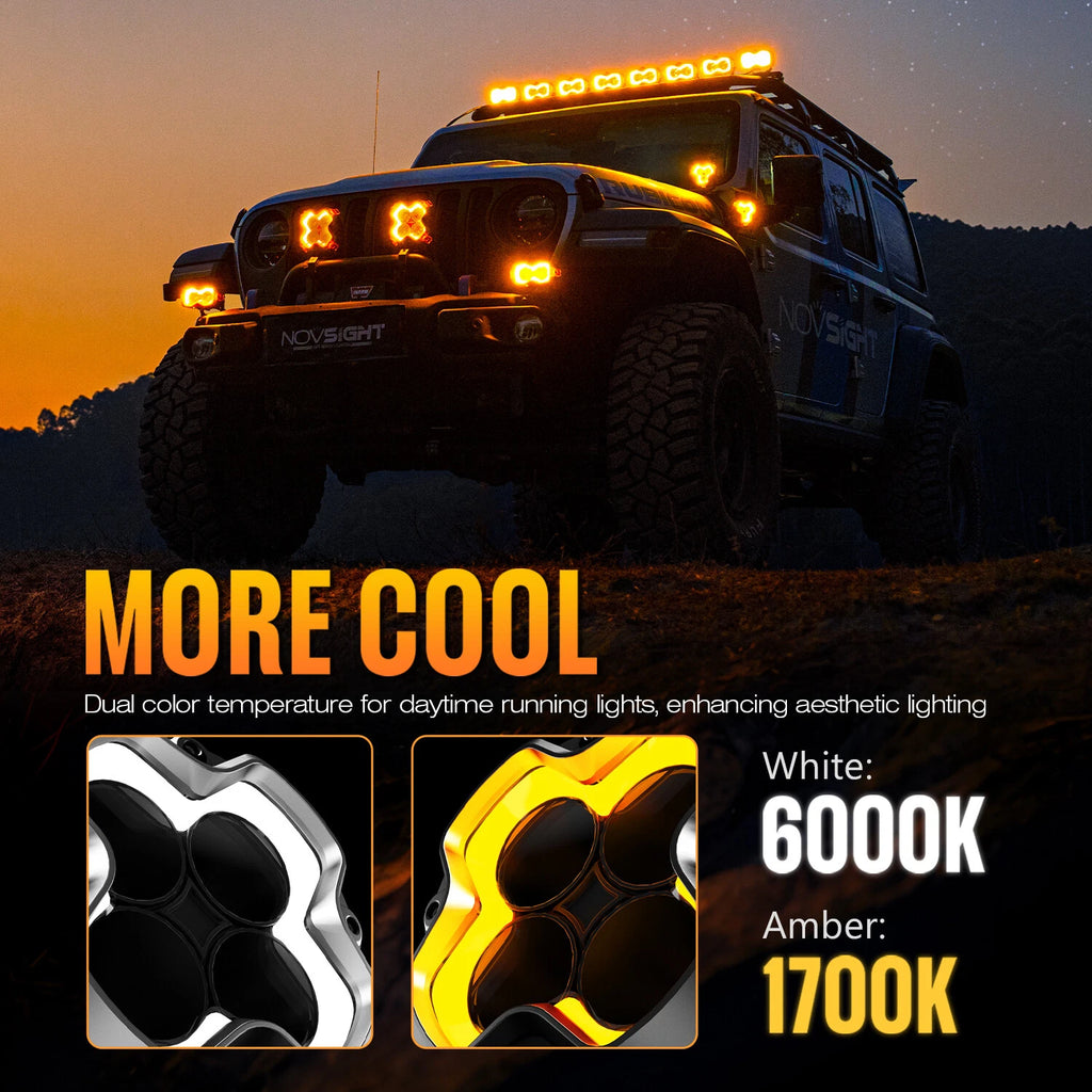 6" LED Pod Work Spot Flood Combo Light for Jeep ATV Truck (2010–2023)