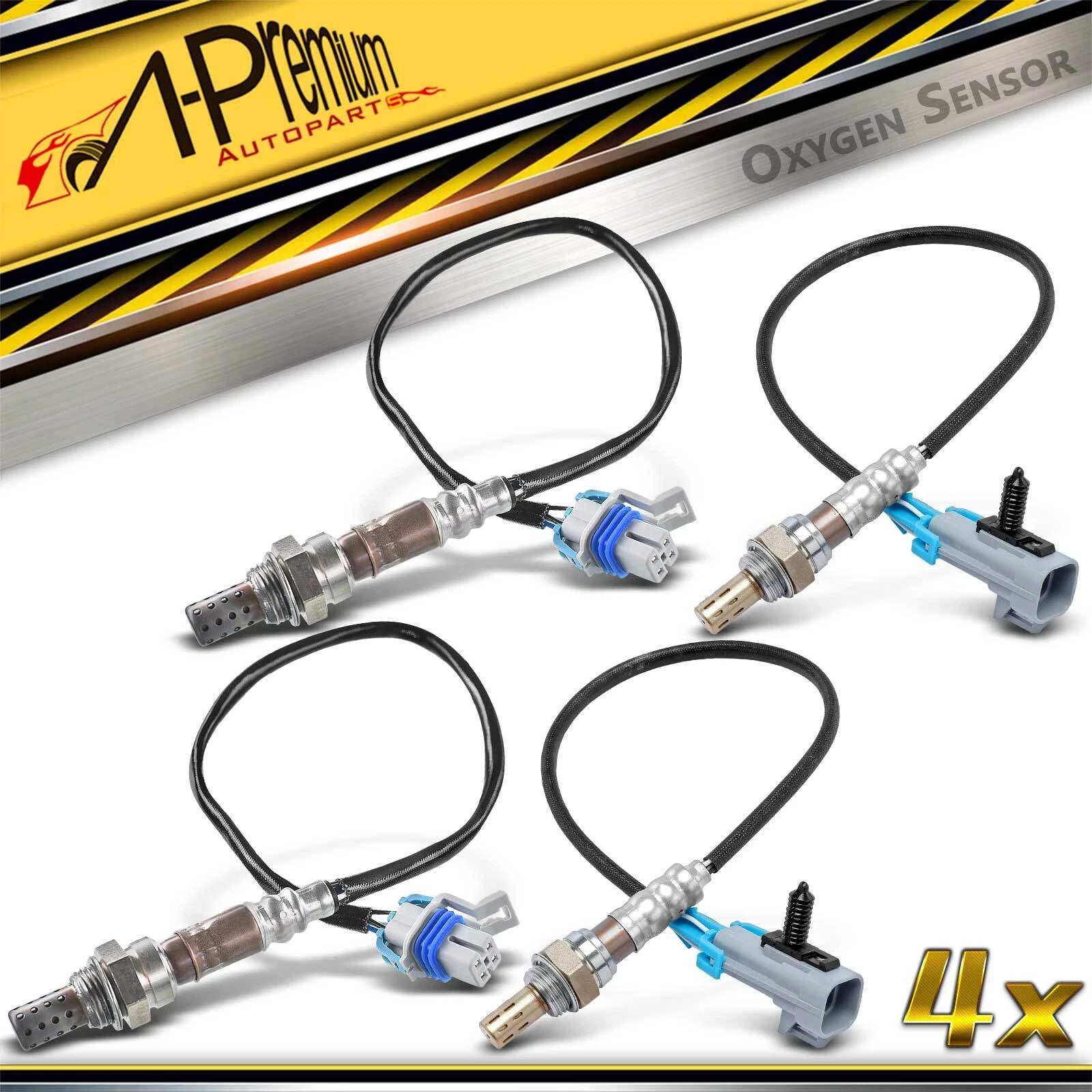 4x Upstream & Downstream O2 Oxygen Sensor for Chevy Silverado 1500 for GMC (2019–2020)