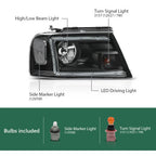 LED DRL Headlights Assembly for Ford F150 Lincoln Mark LT (2004–2008)