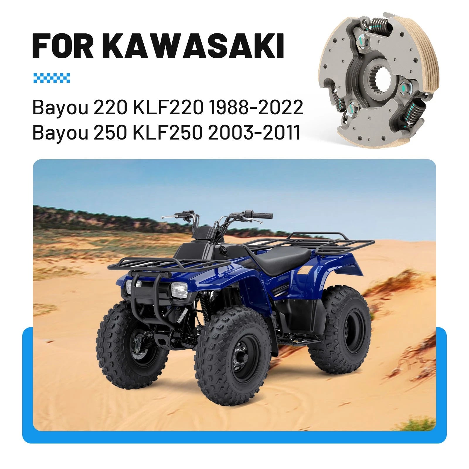 Wet Clutch Centrifugal Carrier for Kawasaki Bayou 220 (1988–2022)