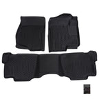 All-Weather TPE Floor Mats for Chevrolet/GMC Crew Cab (2007–2013) Black