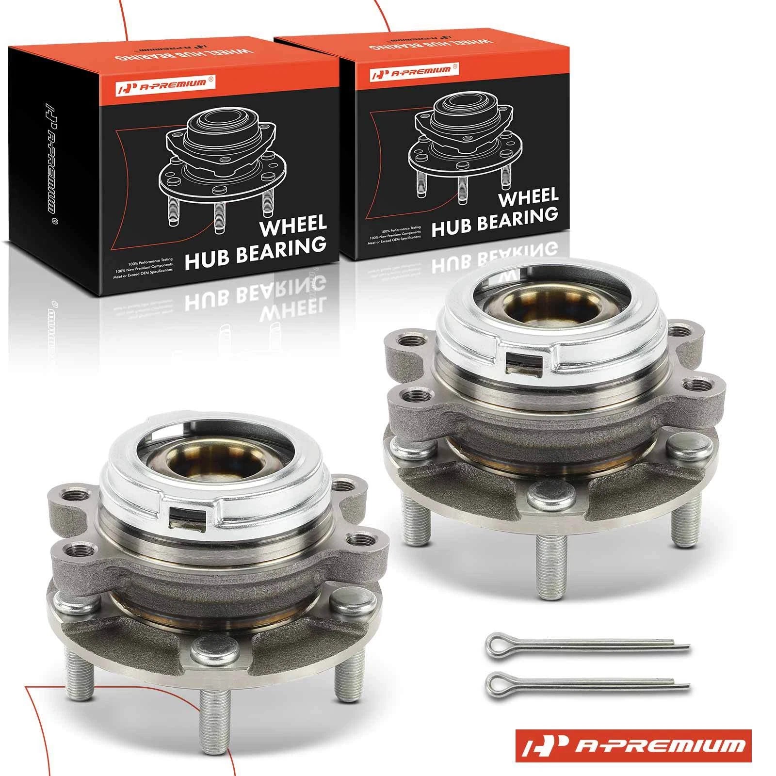 2X Front Wheel Hub Bearing Assembly for Nissan Murano (2007–2014)