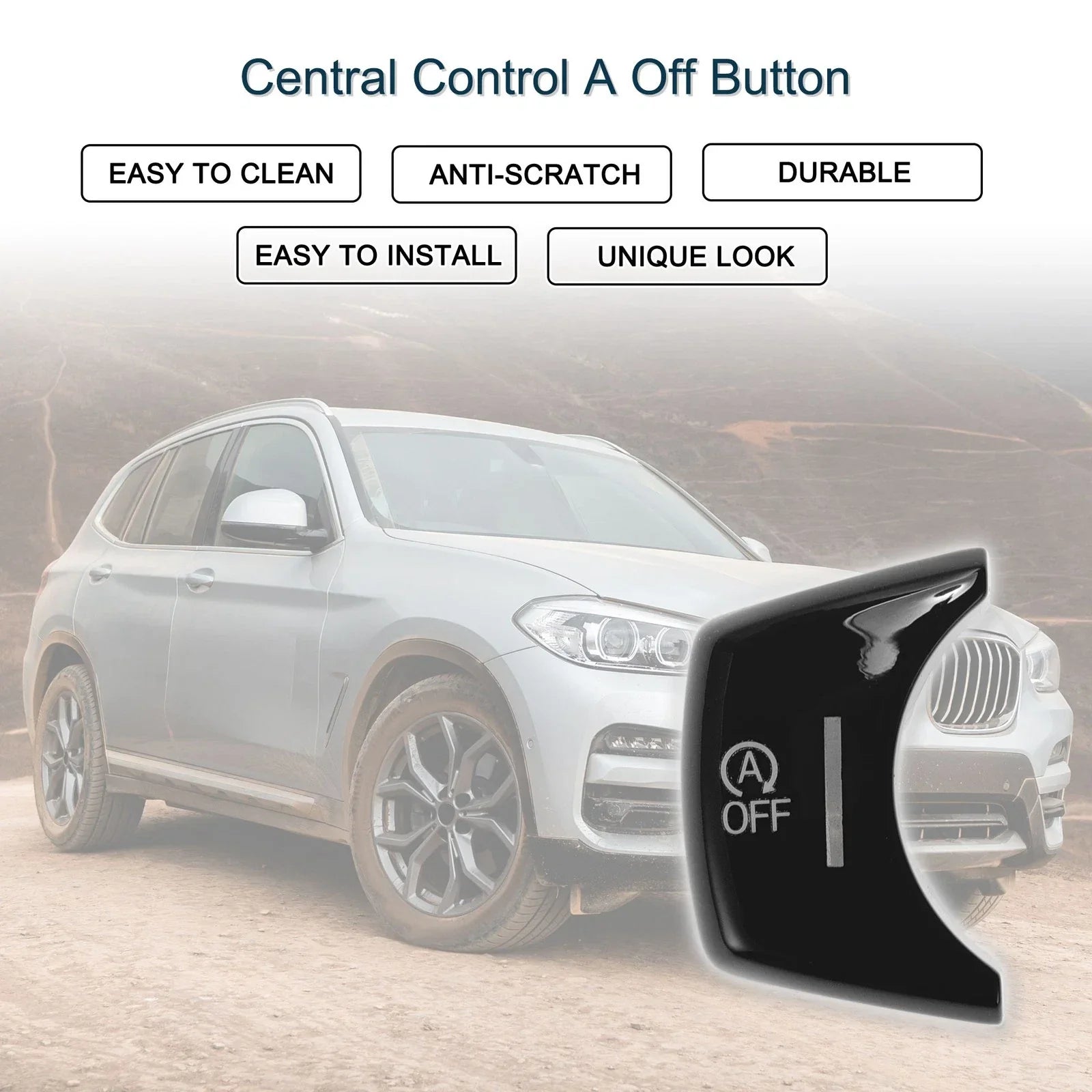 Central Control A Off Button for BMW X3 F25 X4 F26 X5 F15 F85 X6 F16 F86 Black