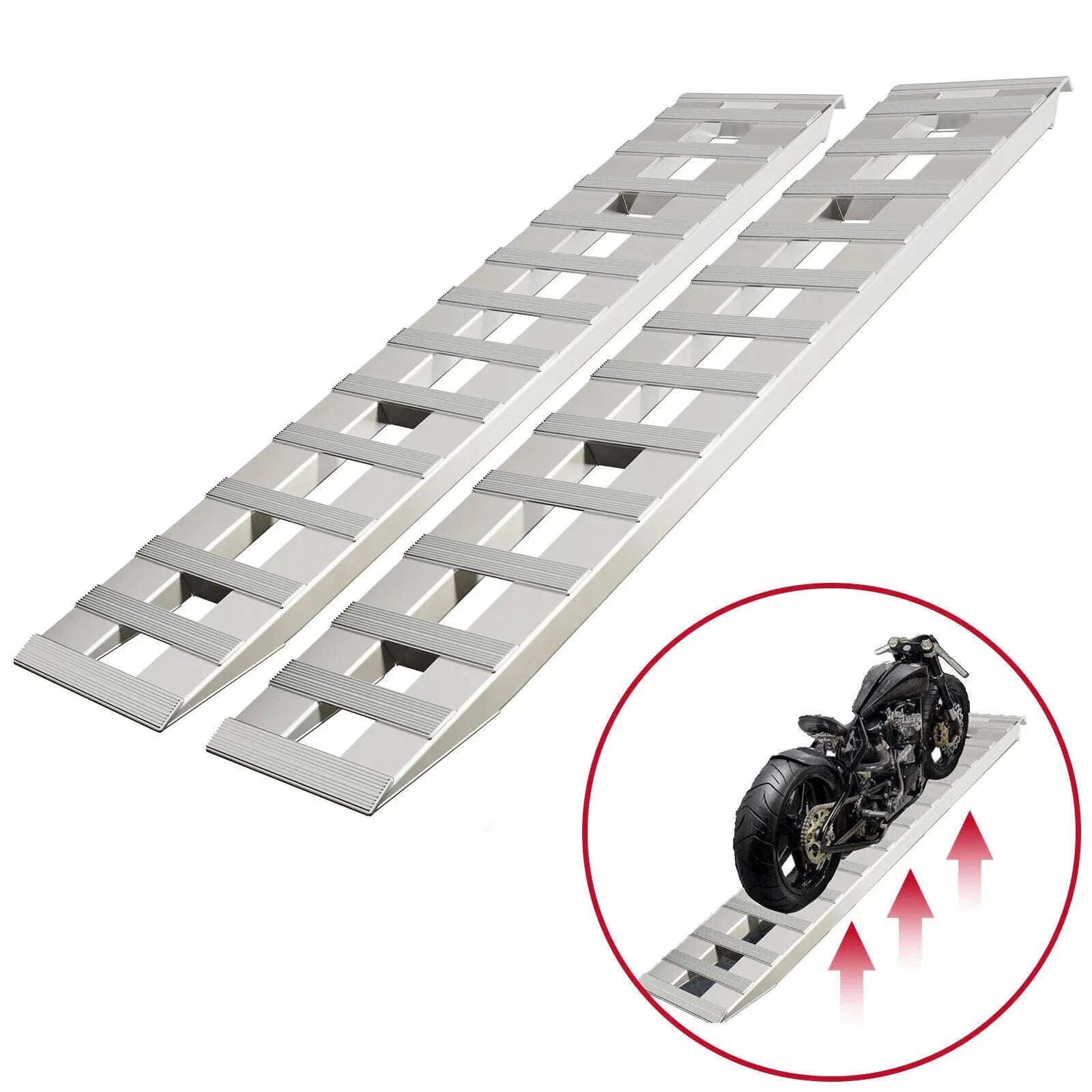 72" x 15" Aluminum Trailer Ramps for Truck Car Auto (6500 lbs Capacity)