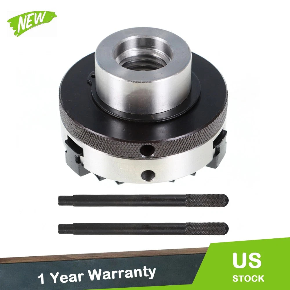 3-Jaw Self-Centering Chuck for Mini Wood Lathe (3" with 1x8 TPI)