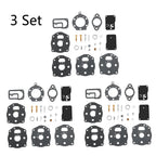 Set of 3 Carburetor Rebuild Kits for B&S 694056 491539 394502 402447 402451