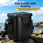 EVA Fishing Bucket for Boating Trips - Lightweight Hard Shell Pail