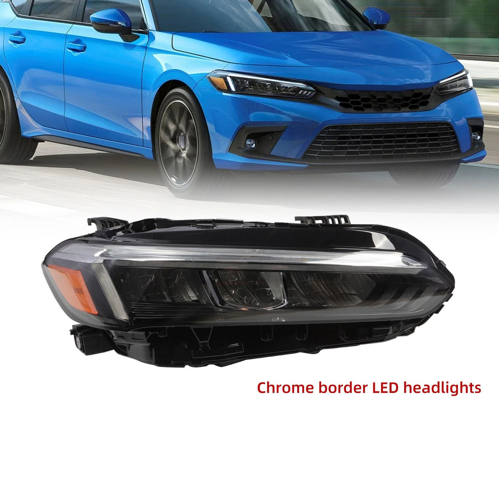 LED Headlight Assembly Chrome for Honda Civic Sedan (2022–2023) 33100T20A52